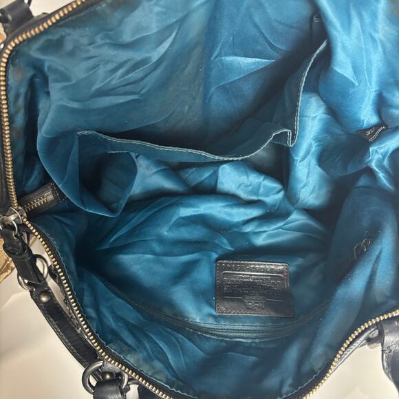 Coach Madison Sophia Sequin Op Art Satchel – Black/Gunmetal (Style 18940) - Picture 8 of 9